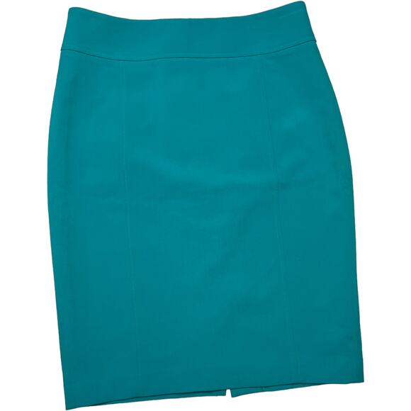 LOFT Teal Pencil Skirt Size 2 NWT Professional Office Wear - Picture 9 of 12
